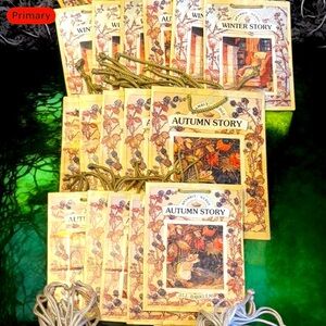 1989 Vintage Gift Bags. “Winter Story” “Autumn Story” by Jill Barklem.